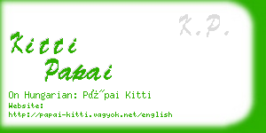 kitti papai business card
